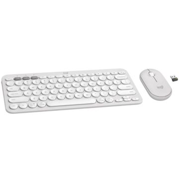 LOGITECH Pebble2 Wireless Combo US tastatura + miš bela