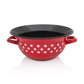 Metalac vangla BELE TUFNE NA CRVENOM 28cm/5lit