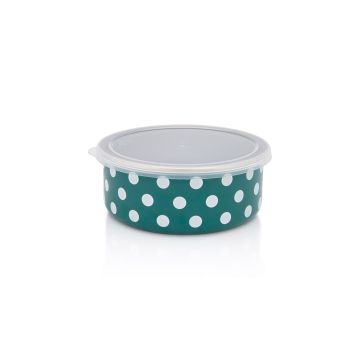 Metalac posuda za čuvanje hrane BELE TUFNE NA ZELENOM 16cm/1,3lit