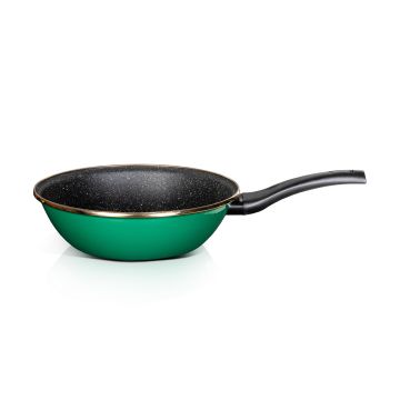 Metalac tiganj wok GRANIT INDUCTION ZELENI 28cm/3,5lit